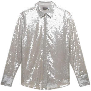 Mint Velvet Grey Sequin Shirt